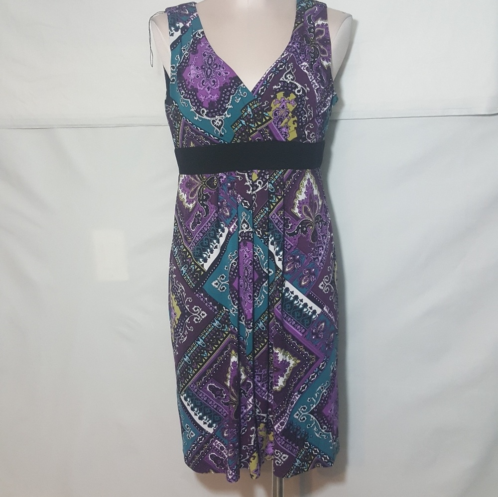 Ronni Nicole Size 10 purple and black dress